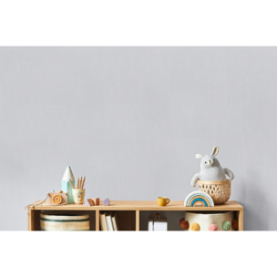 Papier peint enfant uni doux gris perle clair