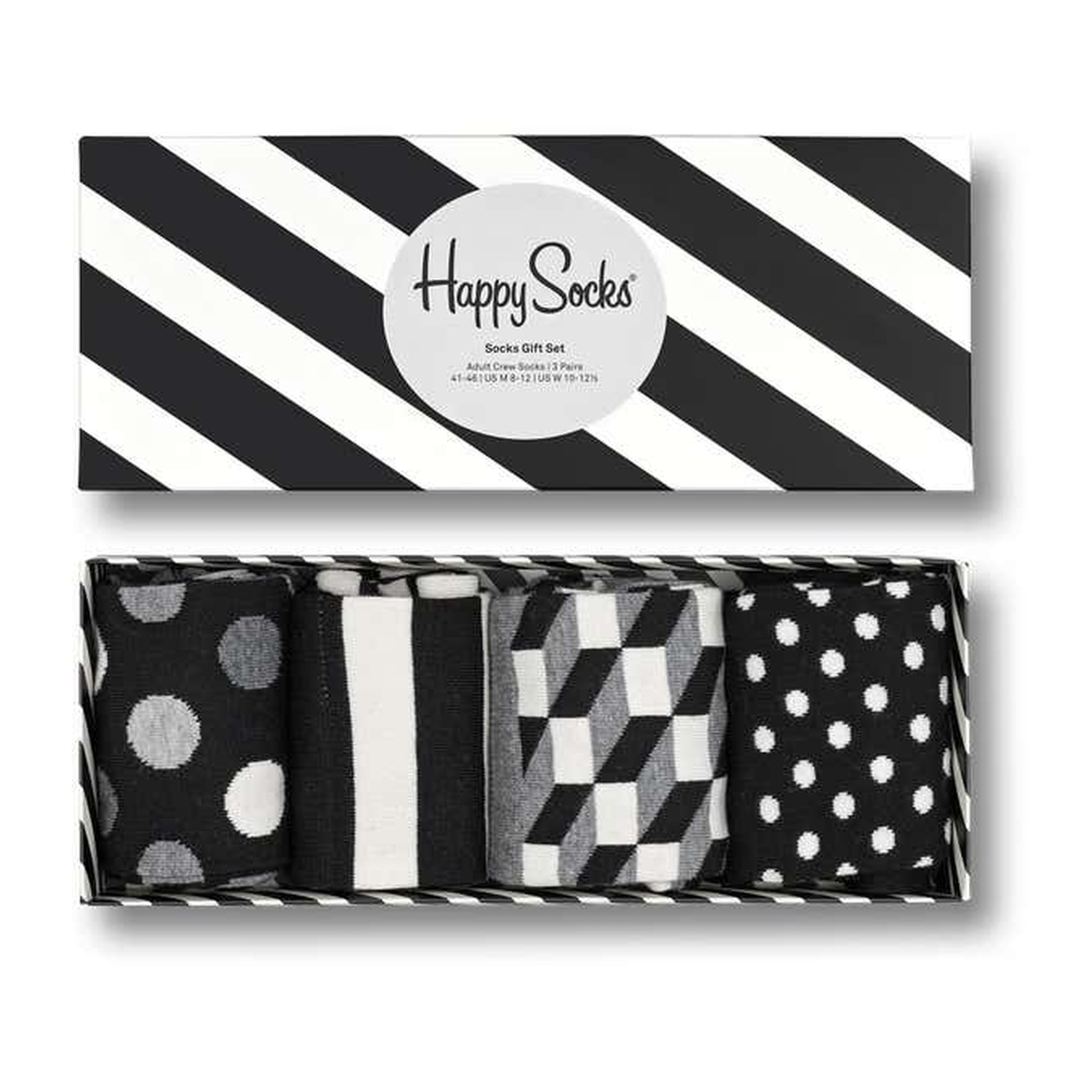 Calcetines 4- blanco y negro happyHappysockss