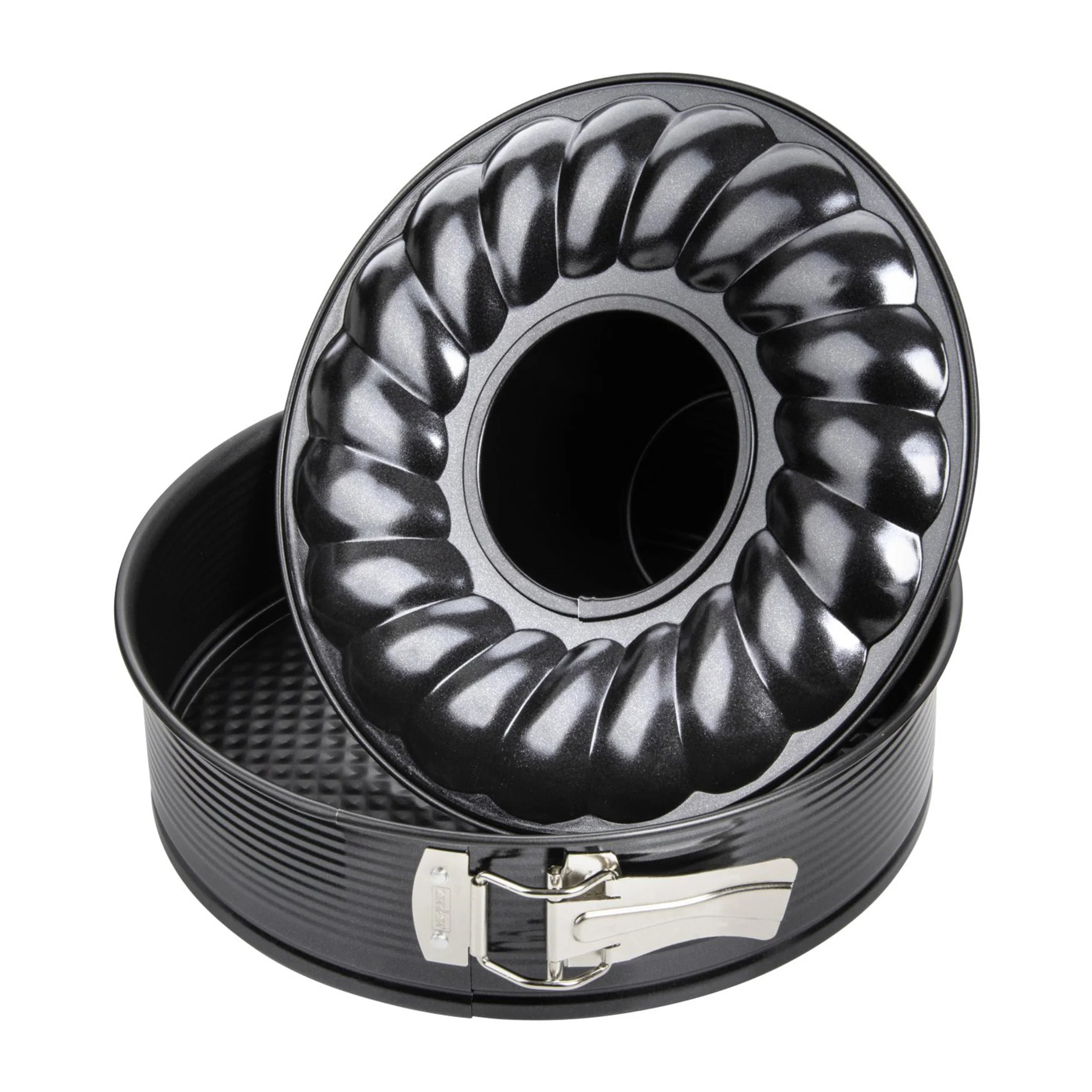 Moule à manqué et à savarin double fond Zenker Black Metallic