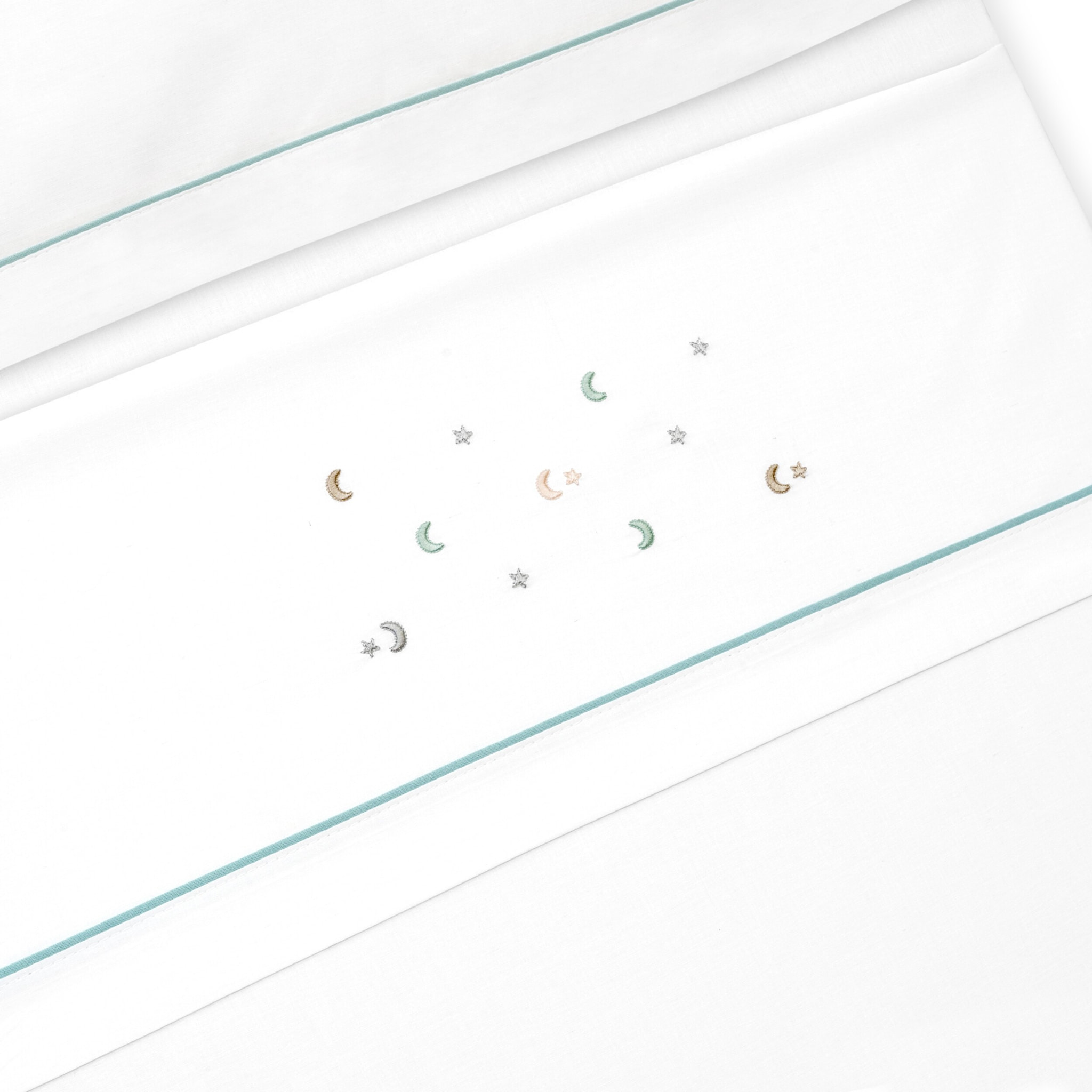 Triptico Minicuna Estrella Luna Multicolor Bco/Verde