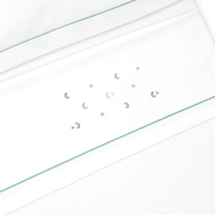 Triptico Minicuna Estrella Luna Multicolor Bco/Verde