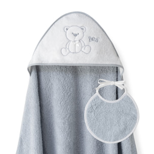 Set Capa de Baño Oso Lazo con Babero