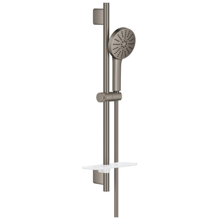 Ensemble de douche 3 jets (Pluie, Jet stimulant, Booster) - Hard Graphite brossé