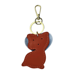 Portachiavi cuore celeste Cheval Firenze gatto marrone