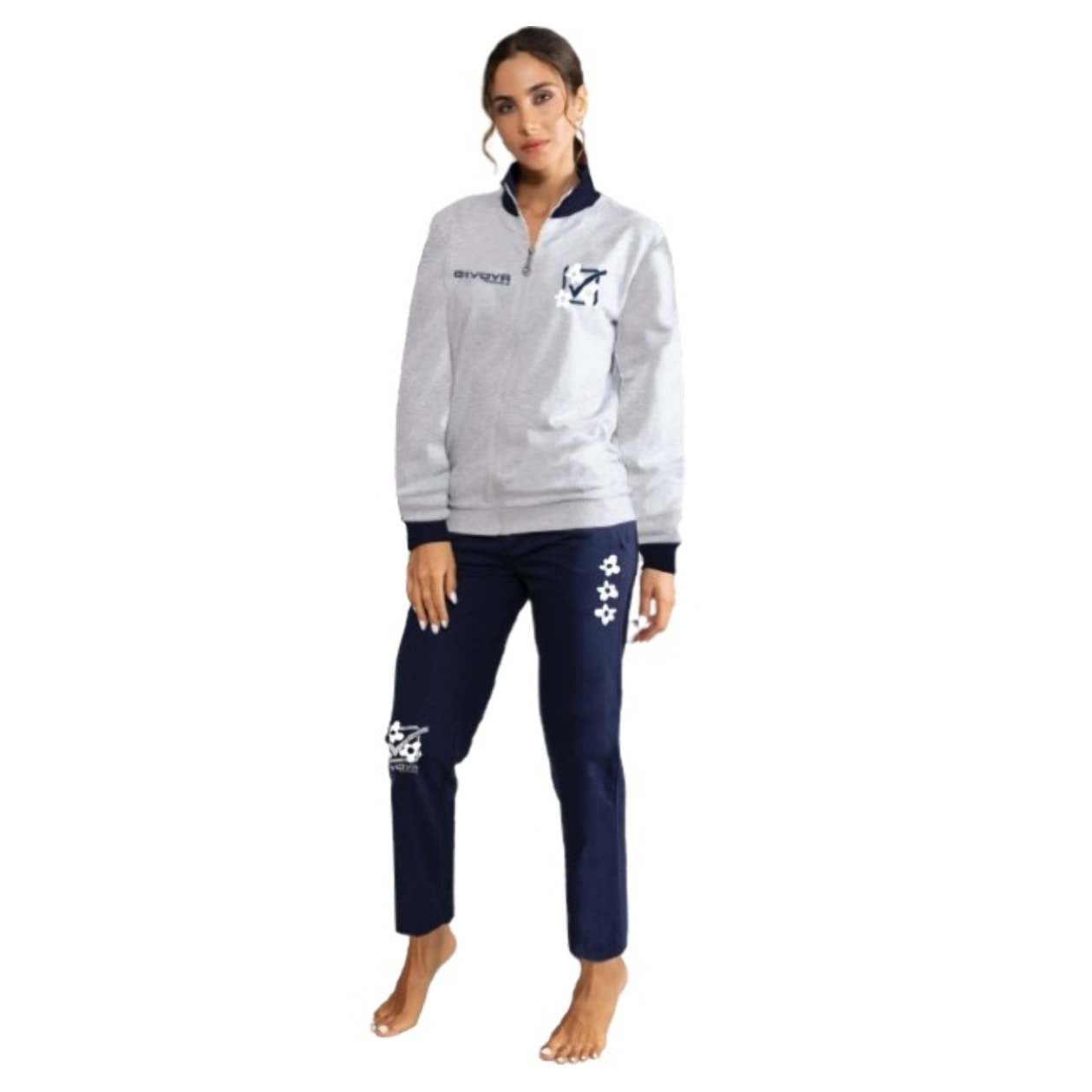 Set Homewear Donna GIVOVA Felpato Full Zip