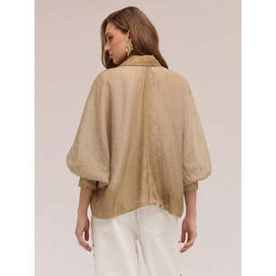 Motivi - Camicia over misto lyocell - Beige