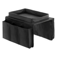 Vassoio Per Divano Con Organizzatore Di Telecomandi - Nero - 54x31x4 cm