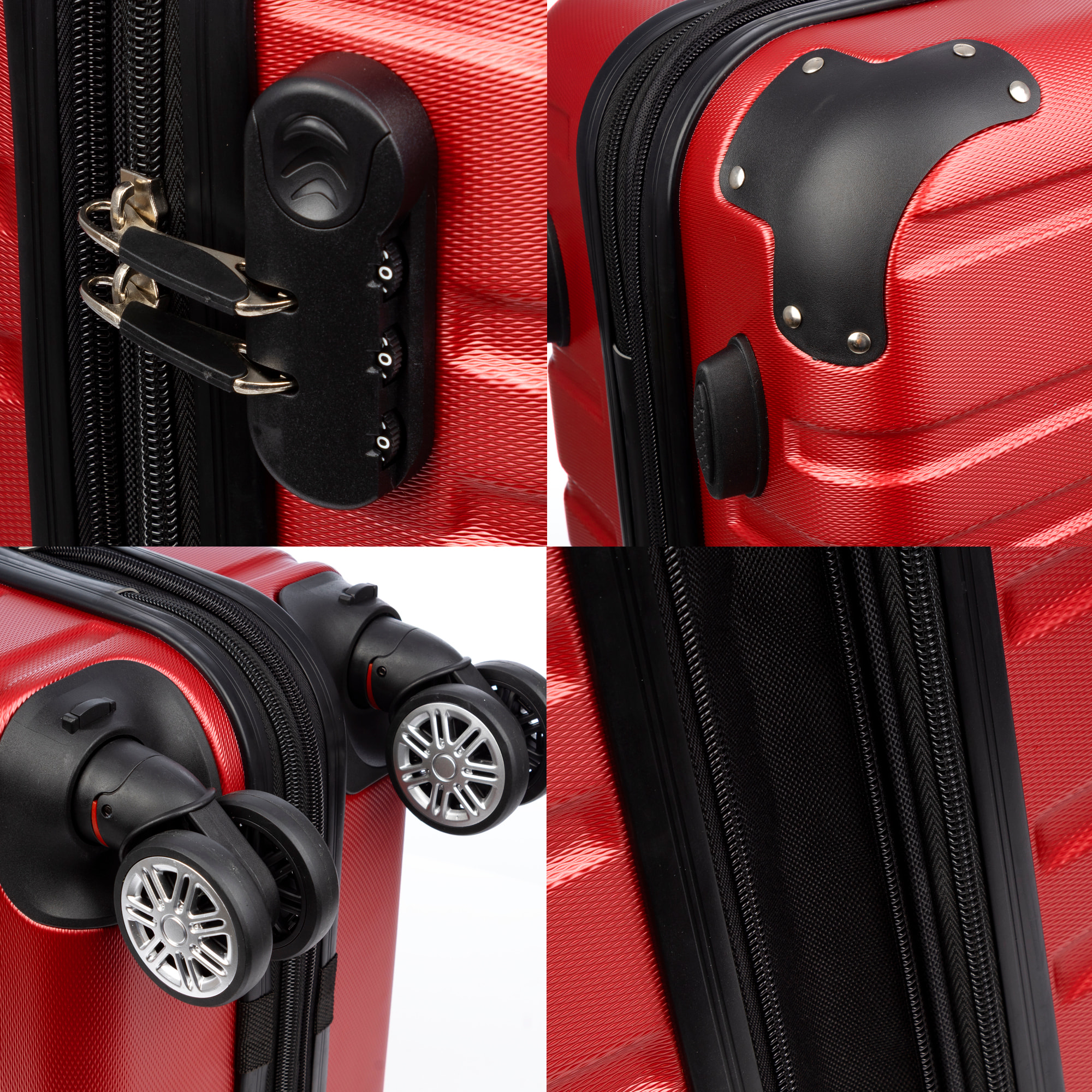 Set di 2 valigie Trolley espandibili, in materiale leggero ABS ad alta resistenza con angoli rinforzati. Chiusura a combinazione, 4 ruote girevoli doppie a 360° e removibili.