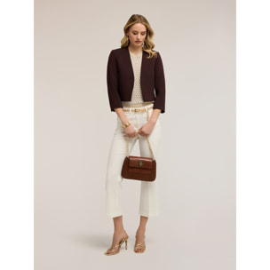 Motivi - Giacca strutturata in cady crêpe - Marrone