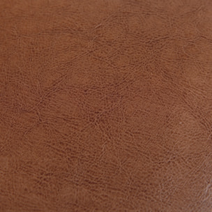 Fauteuil camel en croute de cuir enduite - Club