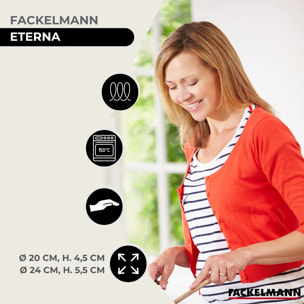 Set de 2 poêles 20 et 24 cm en inox Fackelmann Eterna