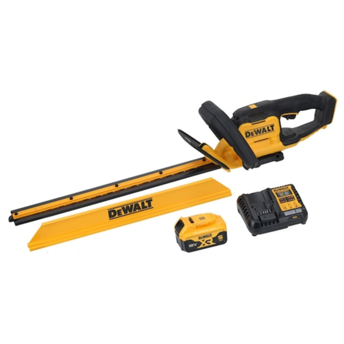 Taille haies 55 cm écartement de 25 mm XR 18V 5 Ah Li-ion - DEWALT - DCMHT564P1-QW