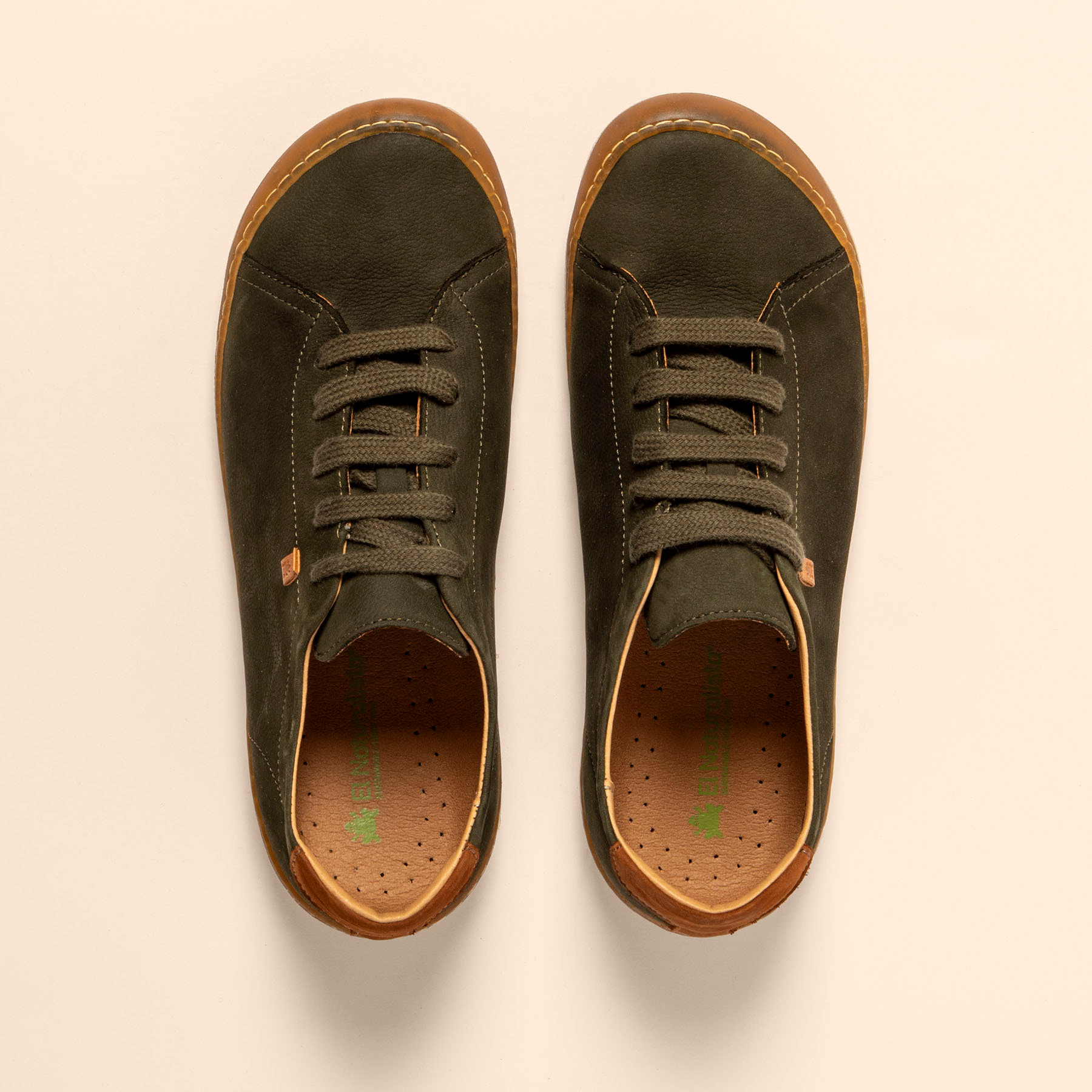 Zapatos N5770 NOBUCK LAVADO KAKI/PAWIKAN color Kaki