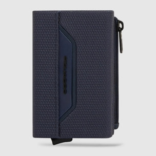 Piquadro Portafoglio compatto con portacarte automatico, porta monete e protezione RFID