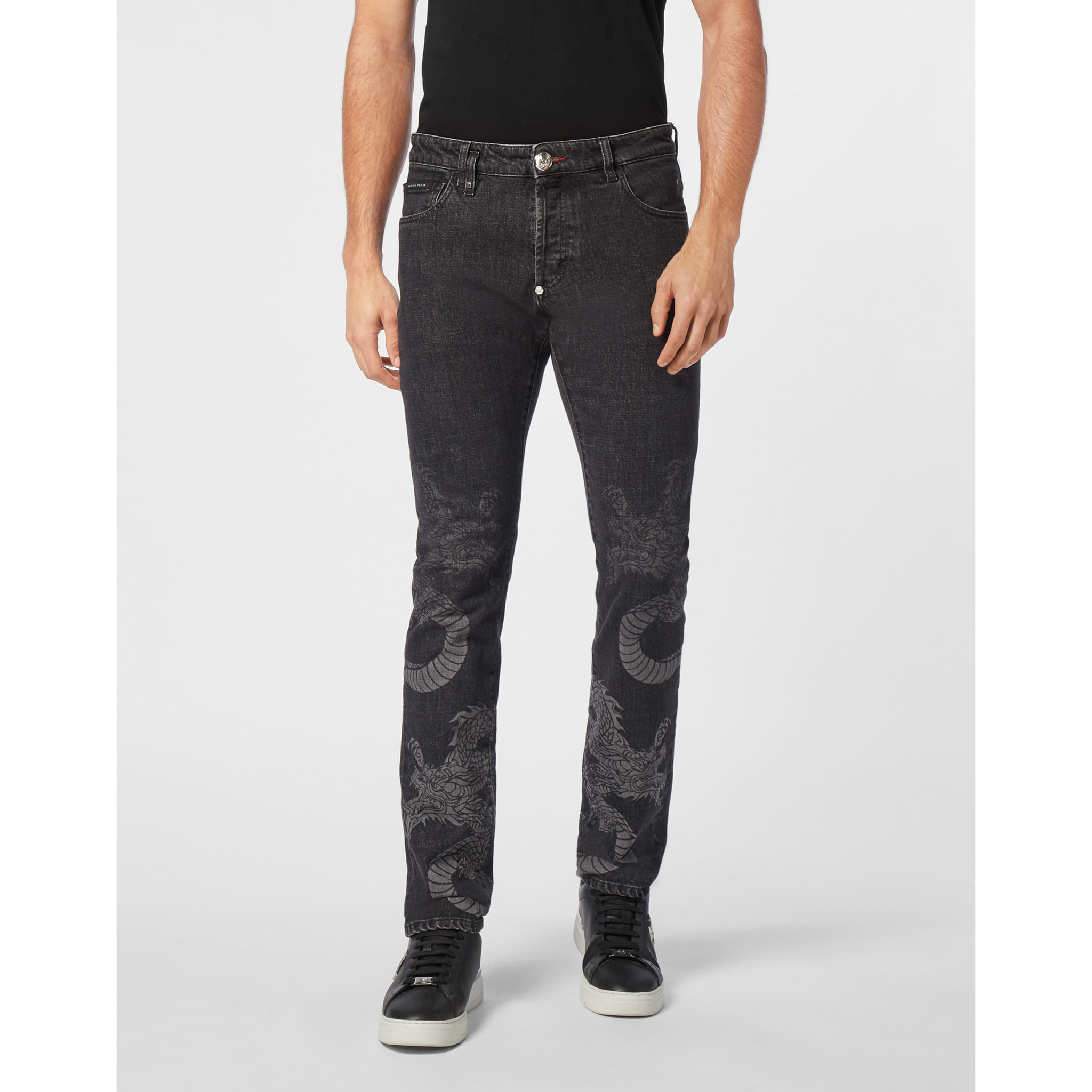 PHILIPP PLEIN Vaqueros de corte recto DRAGON