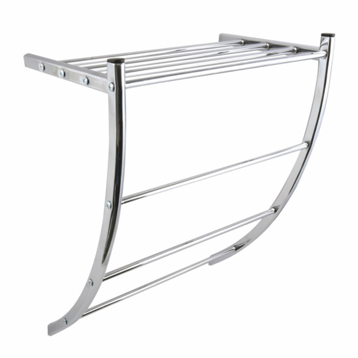 Porte serviettes & étagère murale en Acier chromé MSV