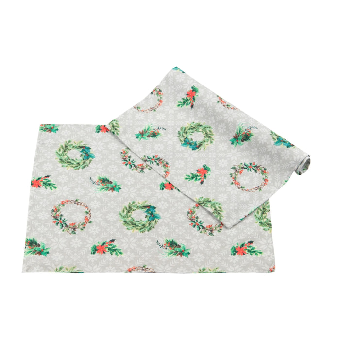 Set 2 Manteles Individual Antimanchas Navidad 50x35 Cm