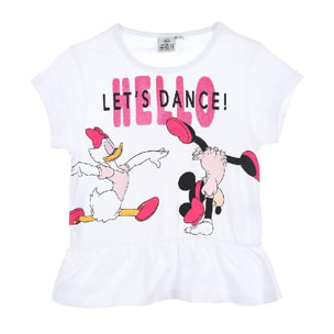 T Shirt Minnie e Paperina Bianca Lei Disney Bianco