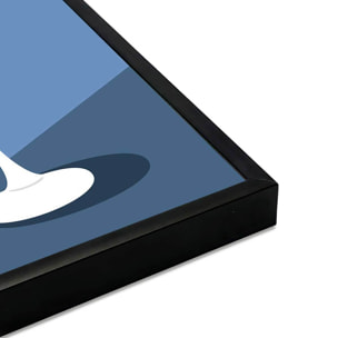 Affiche encadrée cocktail rose fruité Affiche + cadre en métal - Noir