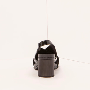 Sandalias con tacón 1878 NAPPA SHINNY BLACK/ I WISH color Black