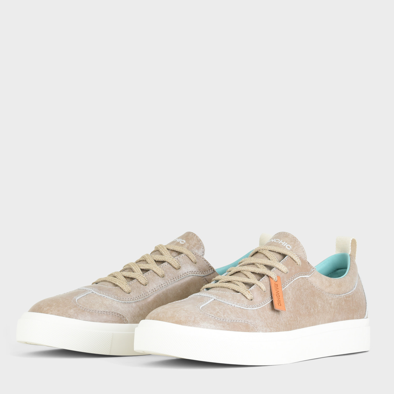 SNEAKER P08 UOMO IN PELLE CON FINISH AVIATOR NOCE