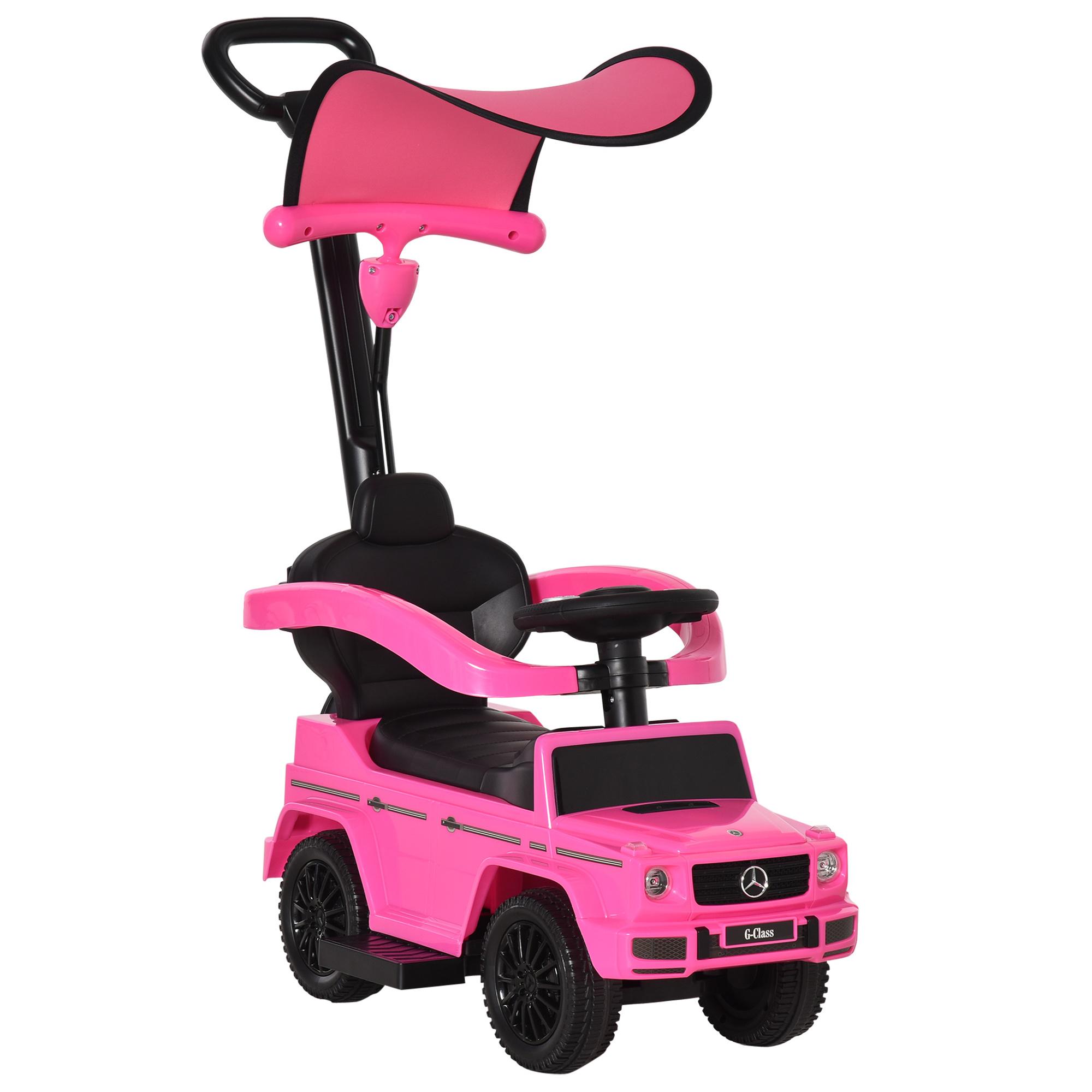 Correpasillos para Niños con Licencia Mercedes G350 Coche Correpasillos para Niños de 1-3 Años con Bocina Capota Extraíble y Barandilla Carga 25 kg 85,5x40,5x95 cm Rosa