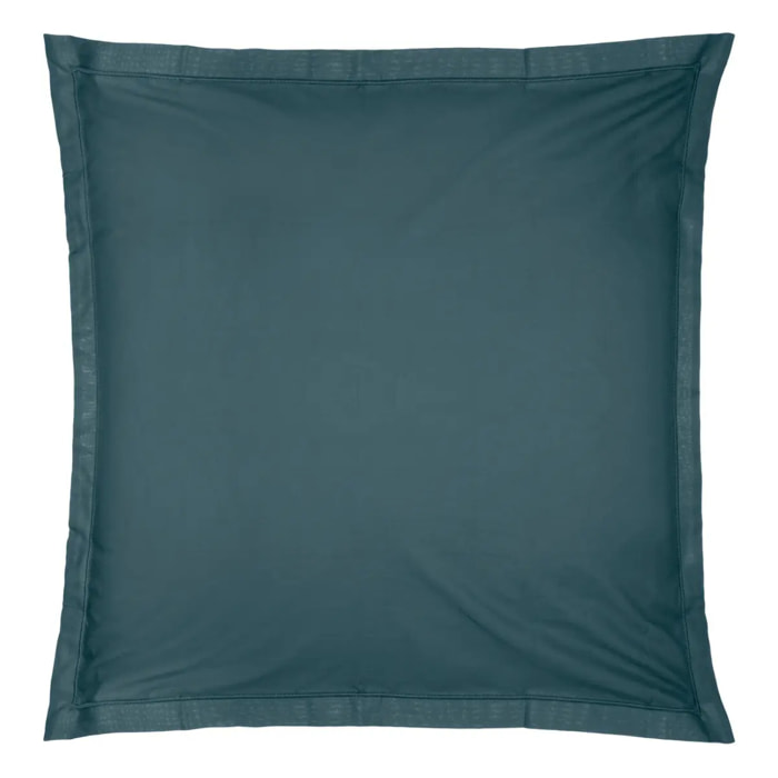 Taie d'oreiller "Carina" coton 63x63cm bleu orage