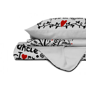 PARURE COPRIPIUMINIO SHINE Stampa Digitale, 100% cotone Made in Italy - MATRIMONIALE