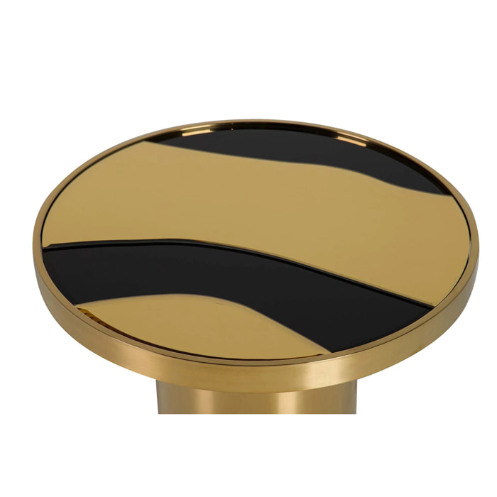 Mesa Auxiliar Acero Inoxidable Dorado 55x53x55 Cm