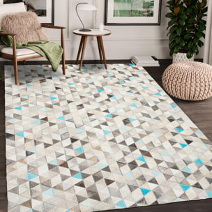 Tapis peau de vache kilim fait main JIPE
