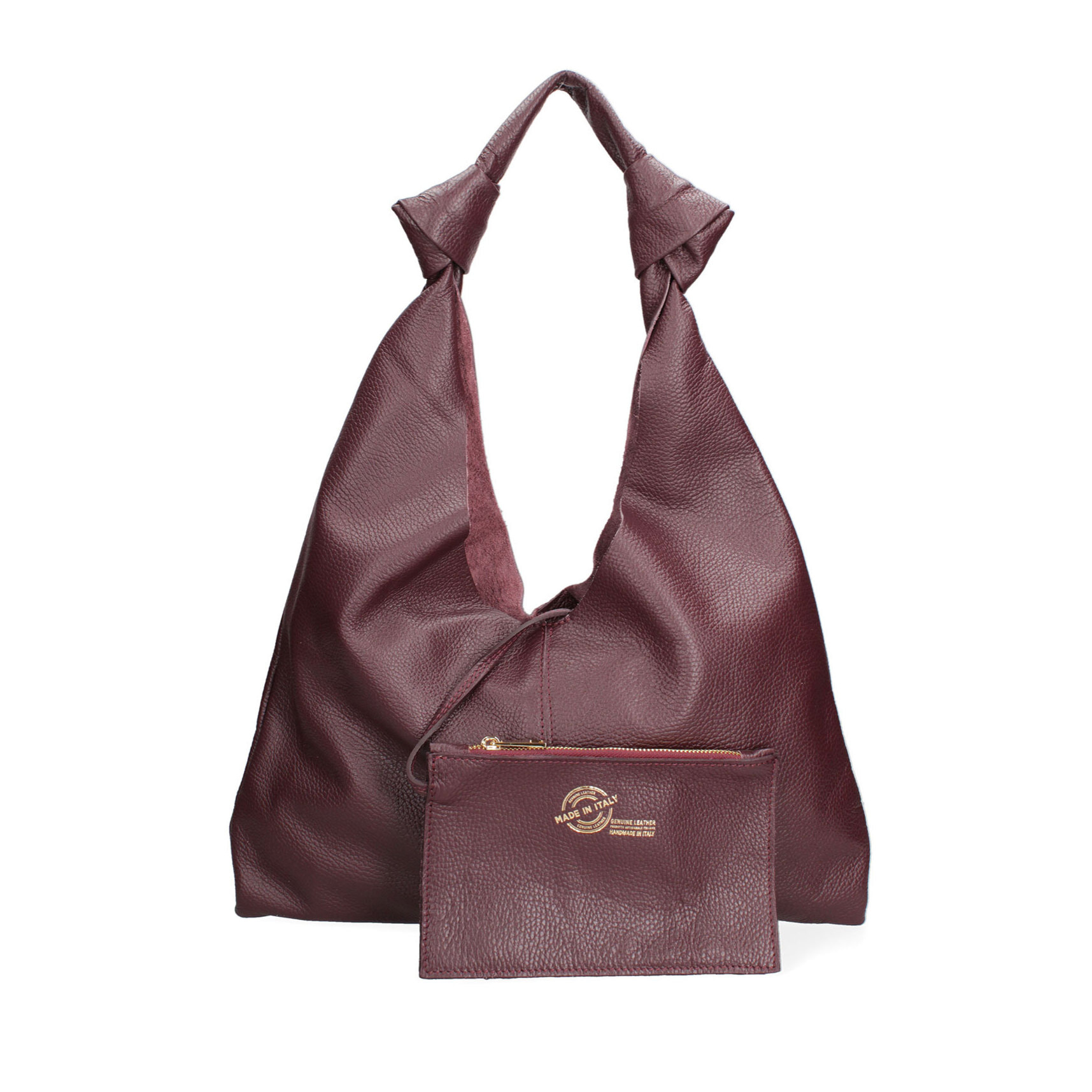 Borsa a spalla da donna In Vera pelle Made in Italy 40x42x2 cm