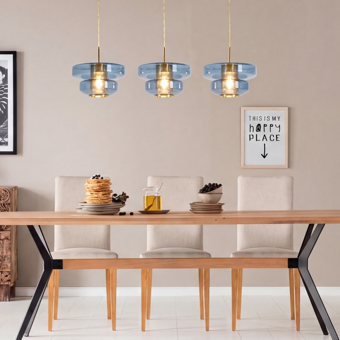Suspension Arcadia 125cm bleue Kare Design