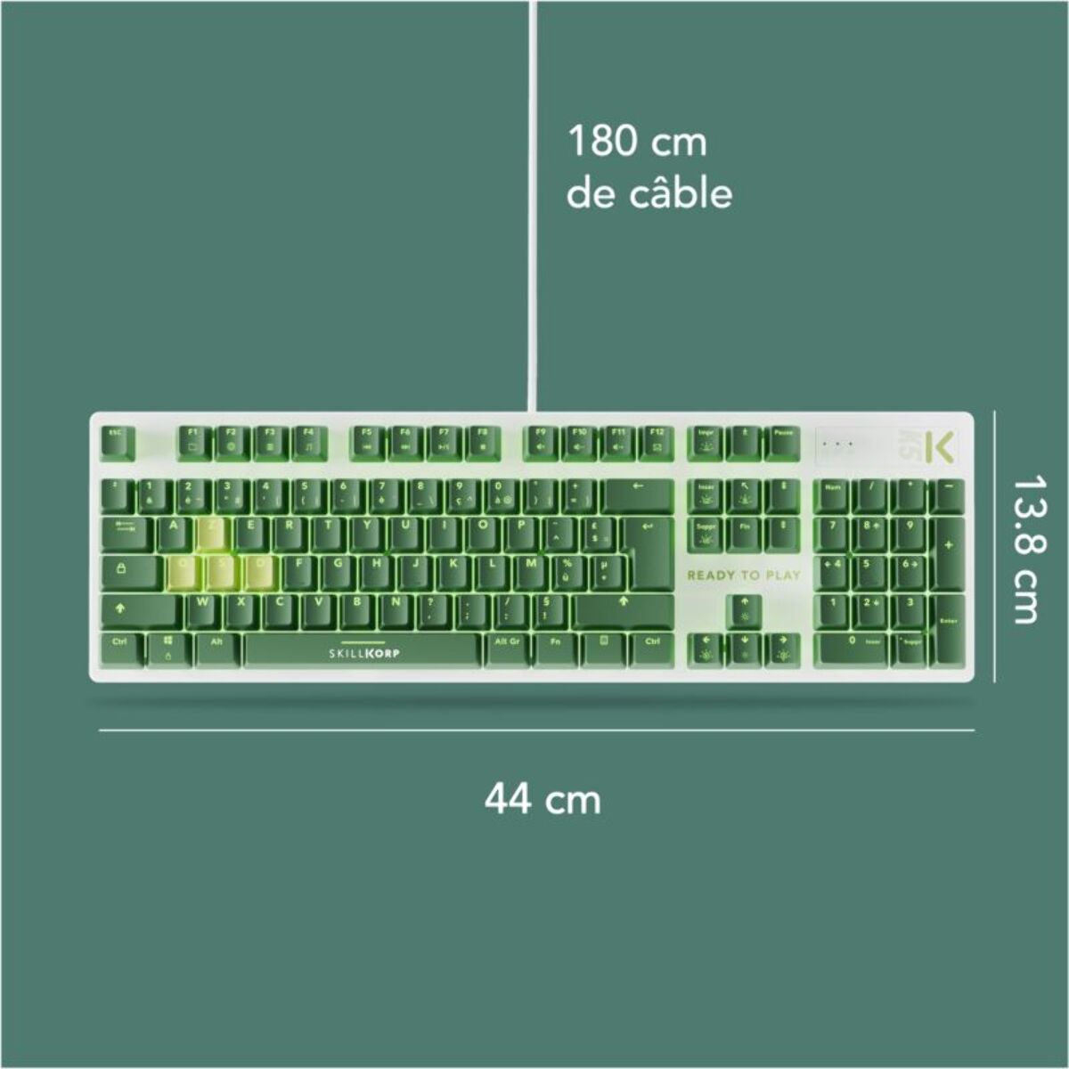 Clavier gamer SKILLKORP K5 VERT Access
