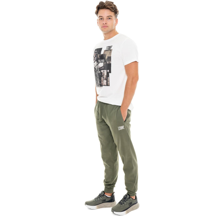 Pantalone sportivo invernale uomo con polsino al fondo Leone 1947 Color Block