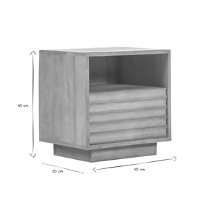 Table de chevet avec tiroir en bois manguier massif L45 MATCHA