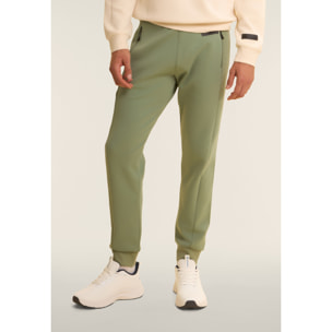 Pantalone in Interlock con Coulisse e Fondo a Polsino