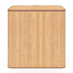 Panier à linge Maya 3 compartiments en bambou