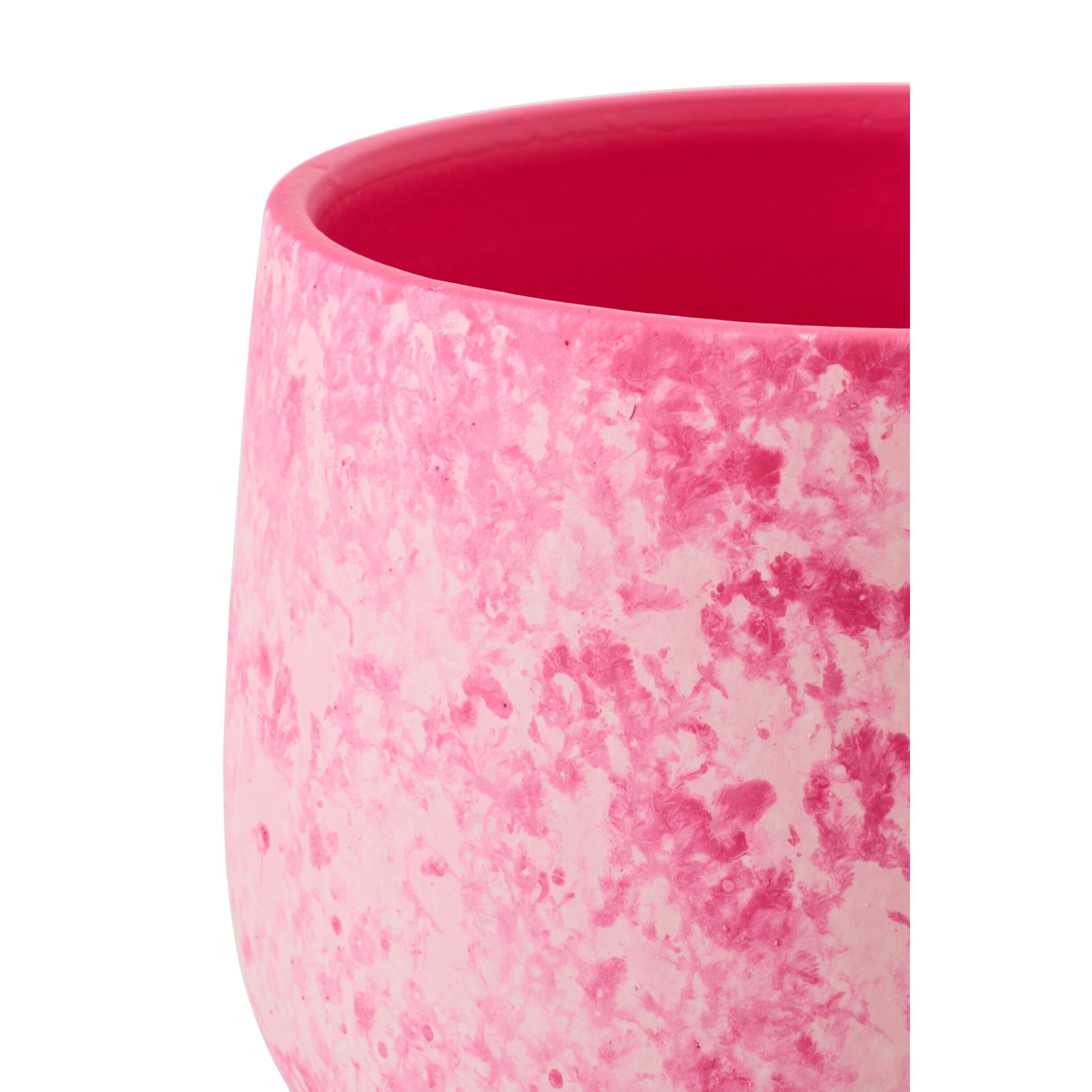 J-Line Cache-Pot - céramique - rose/blanc - small