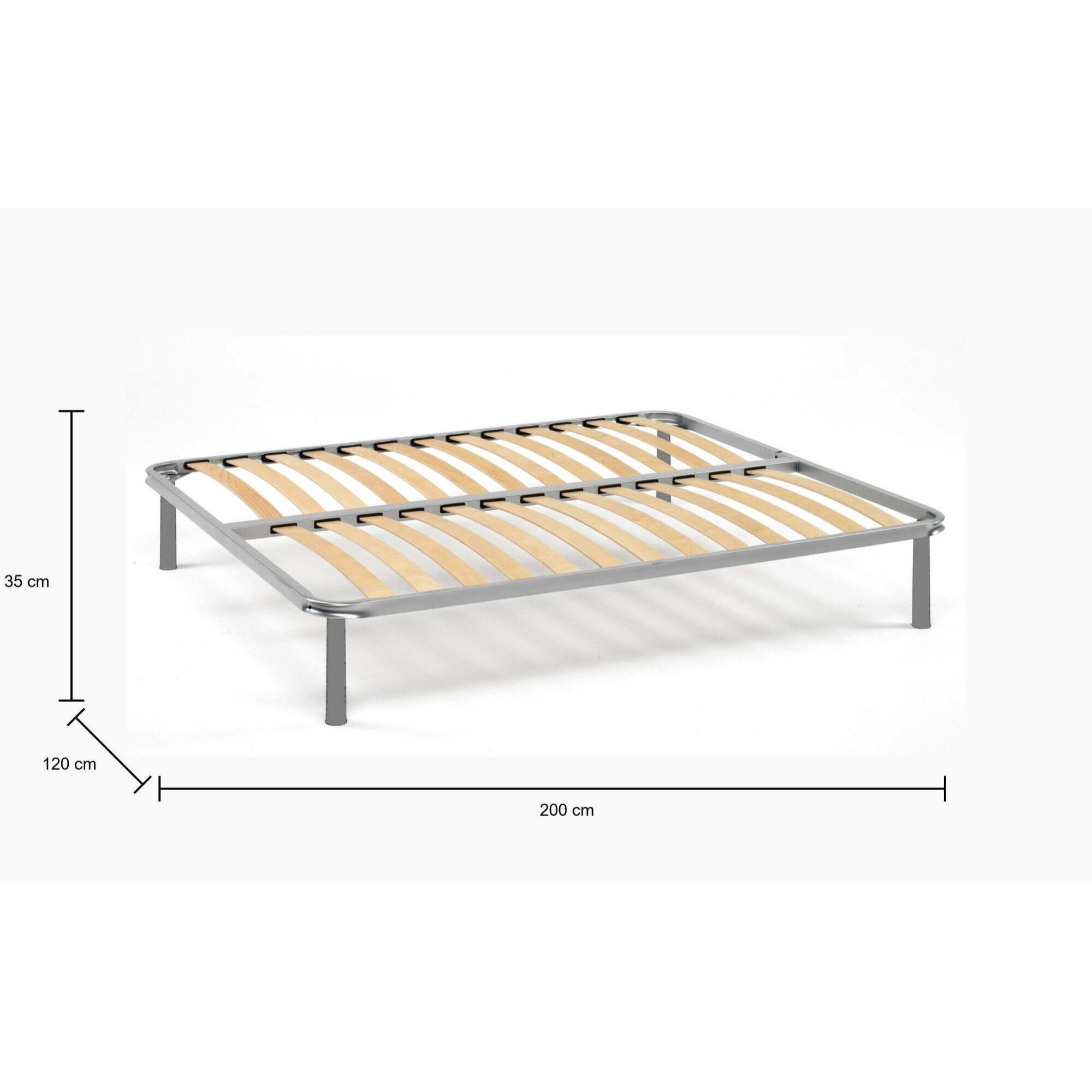 Rete letto piazza e mezza Fancy, Rete ortopedica in multistrato di betulla a 14 doghe, 100% Made in Italy, cm 120x200h 34