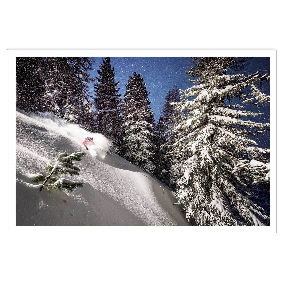 Poster freeride ski session Affiche seule