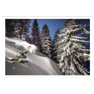 Poster freeride ski session Affiche seule