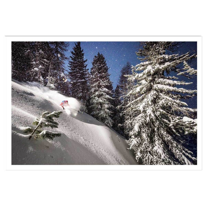 Poster freeride ski session Affiche seule