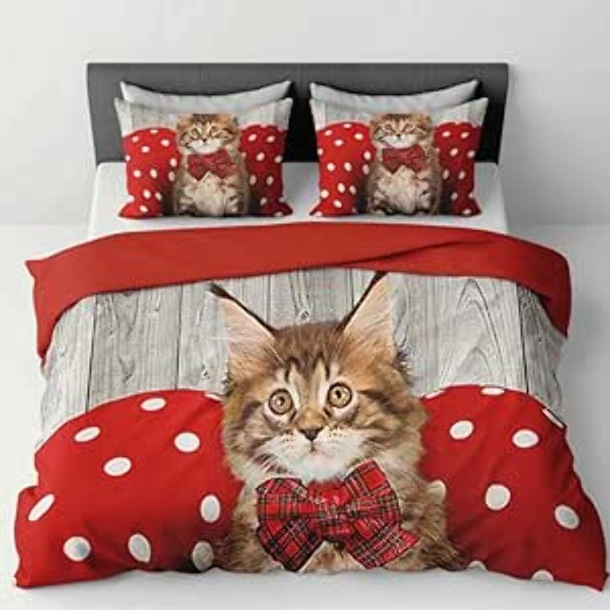 Parure Copripiumino in 100% Cotone con Federe Coordinate, Morbida e Traspirante, Certificata OEKO-TEX, Fantasie Moderne per Camera da Letto