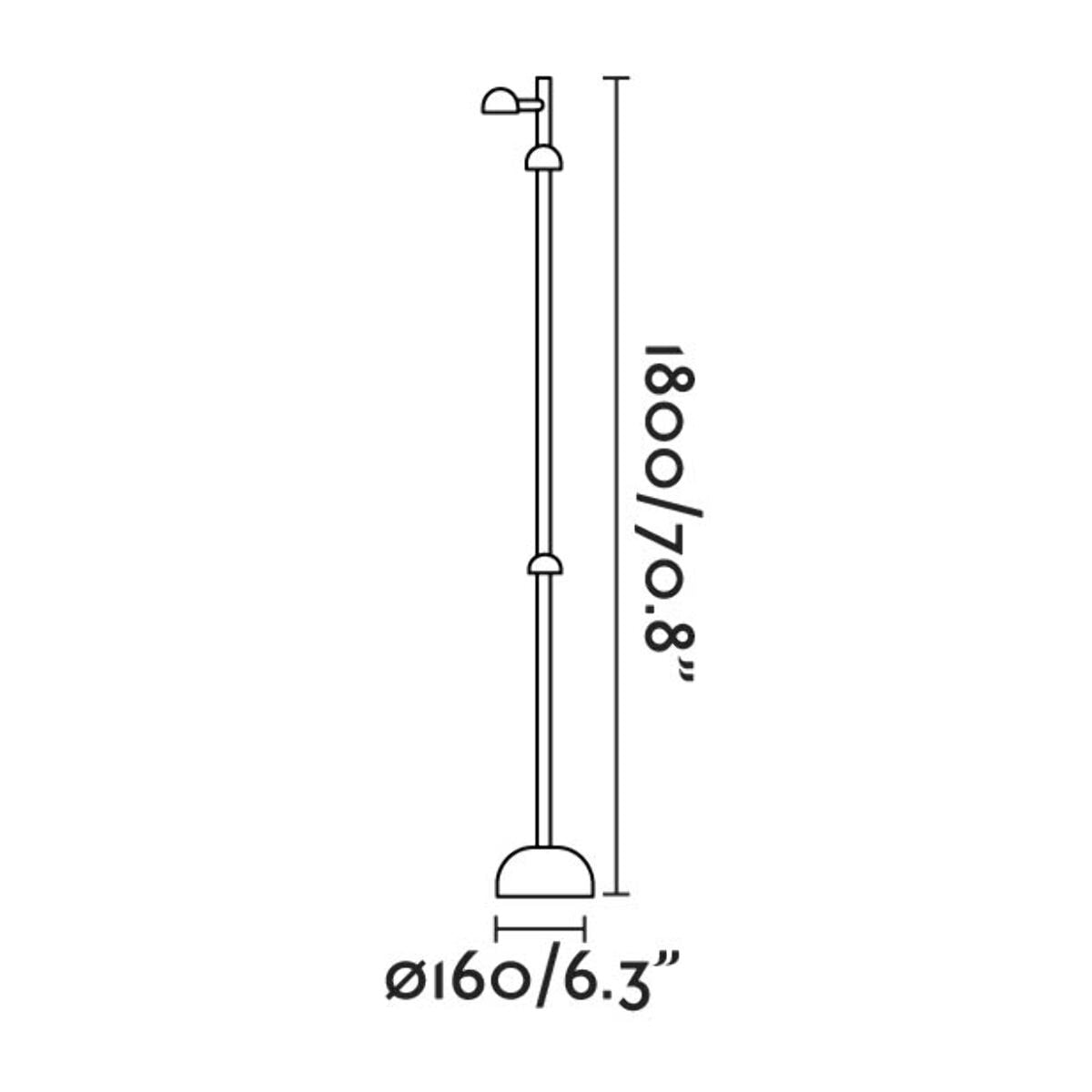 BROT 1800 Lámpara negra con cable