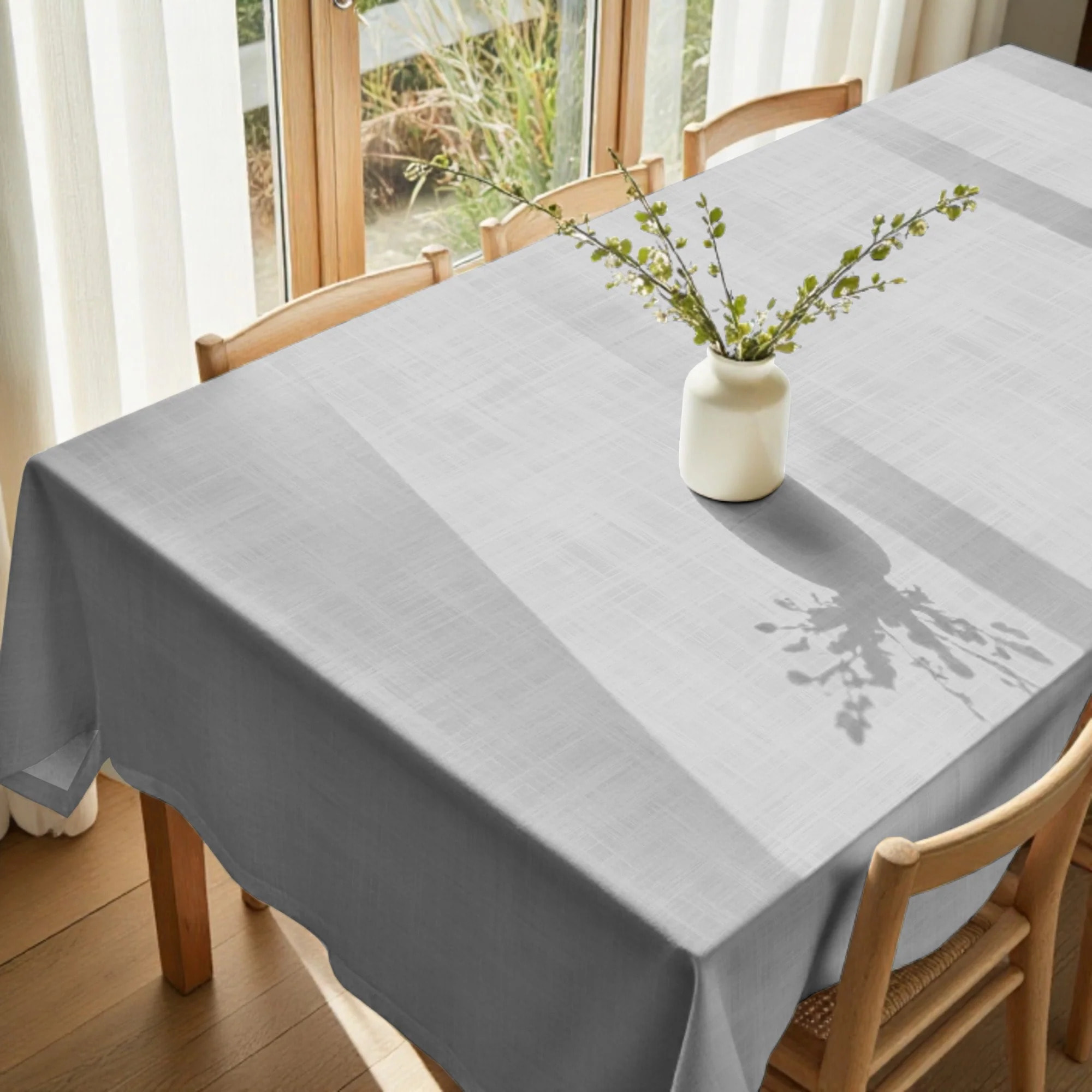 Nappe en résine anti-taches Gris Moitié