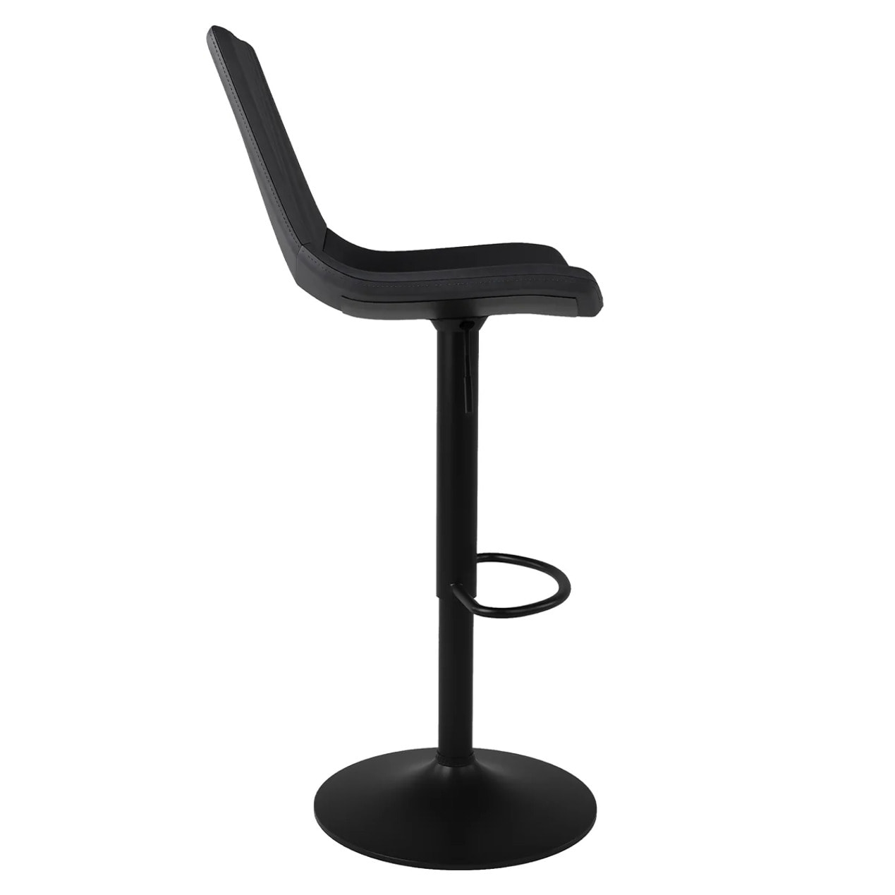 Lot de 2 chaises de bar réglables 62,5/83 cm gris foncé - Killi