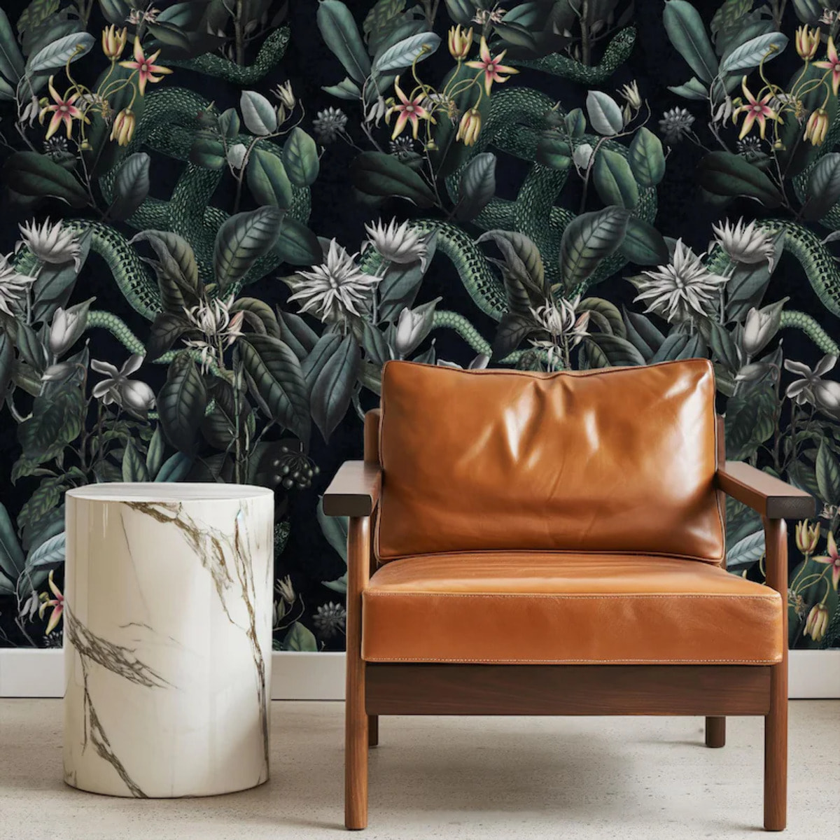 Carta da parati giungla scura