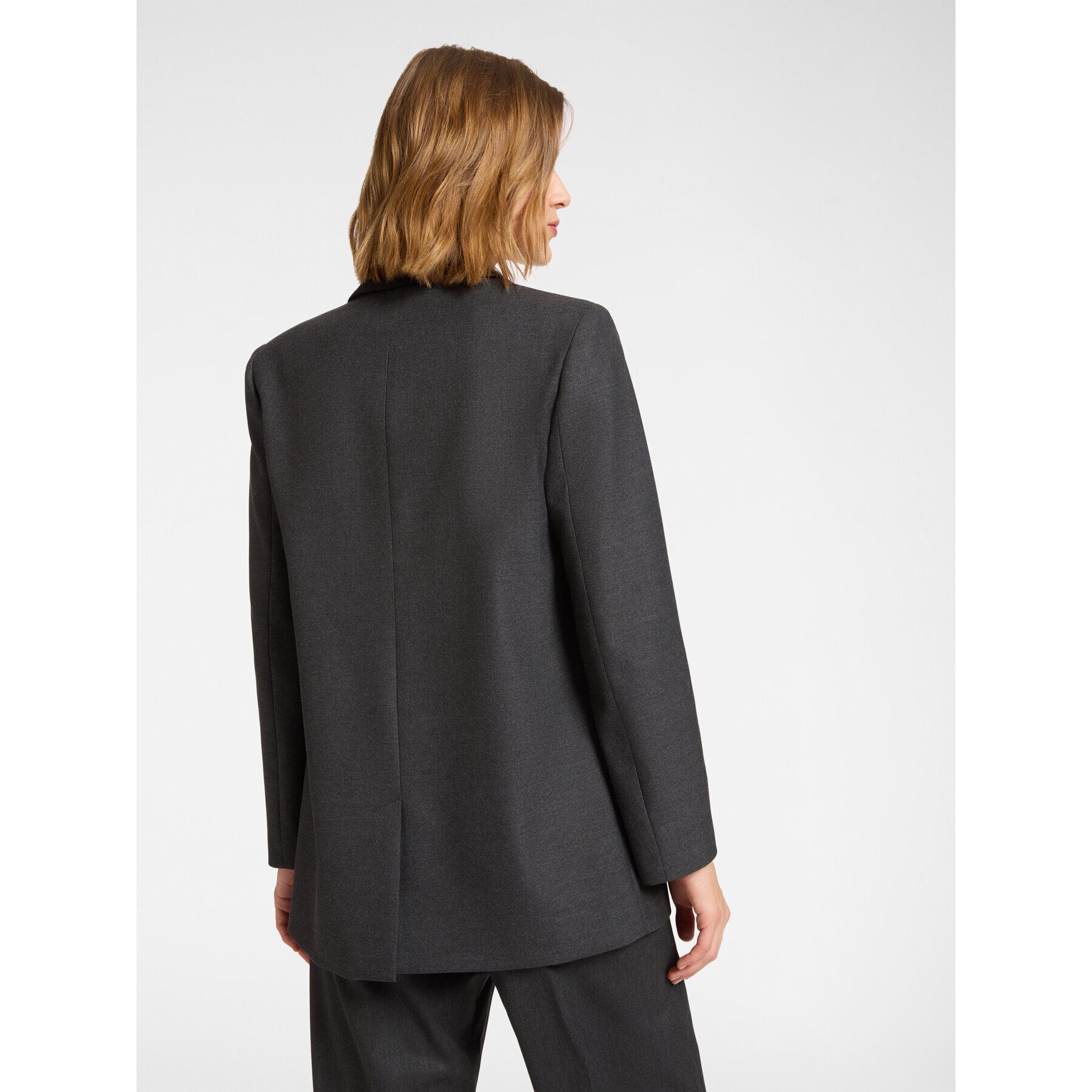 Elena Mirò - Blazer de franela de gran tamaño - Gris