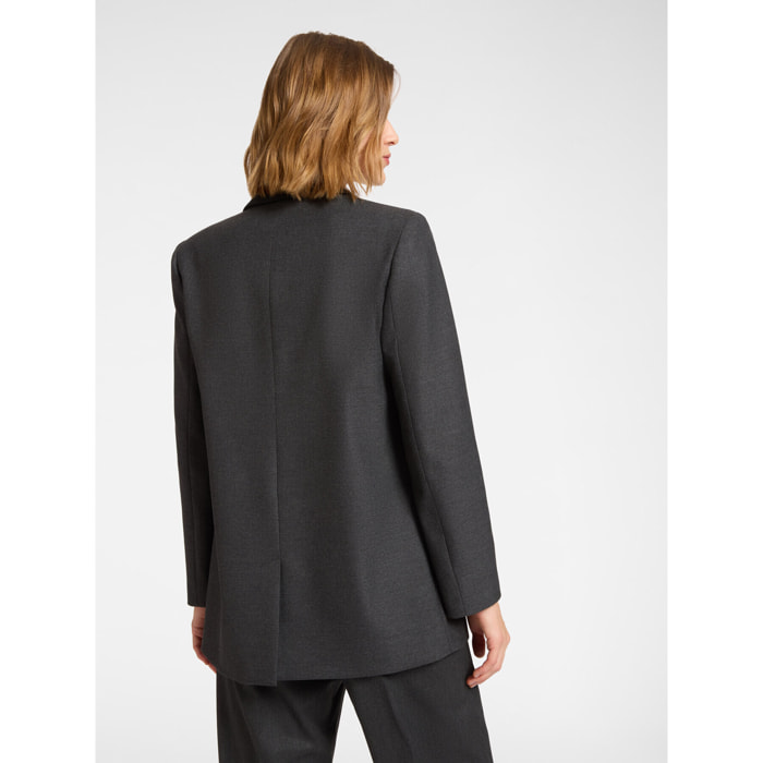 Elena Mirò - Blazer de franela de gran tamaño - Gris