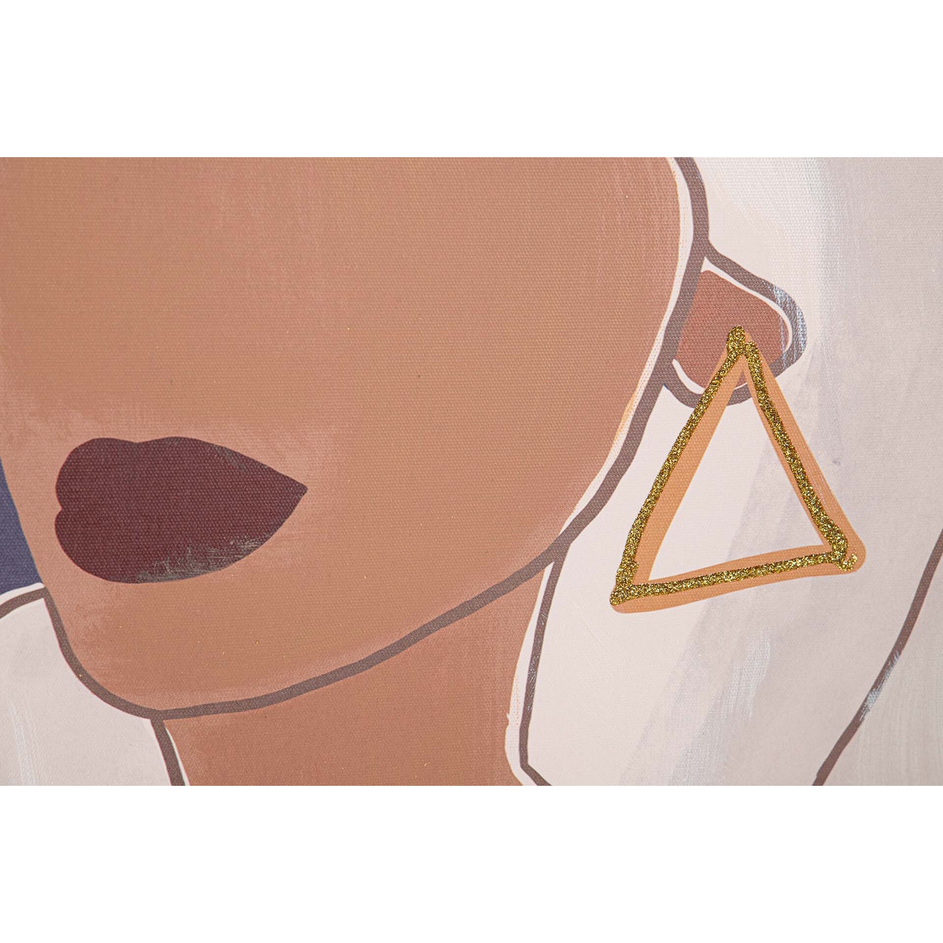 Cuadro Mujer 80% Pintado A Mano 80x4x120 Cm